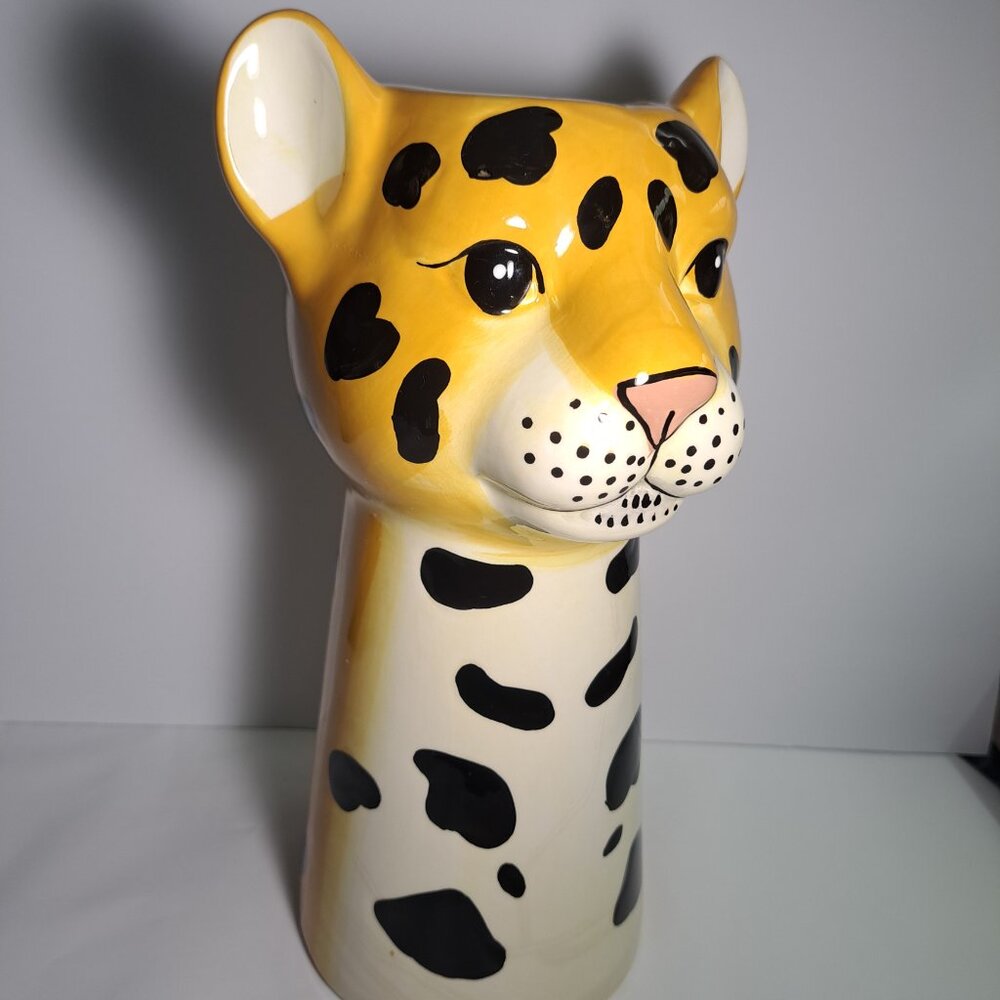 Ashland Leopard/Cheetah/Cat Tall Ceramic Vase
